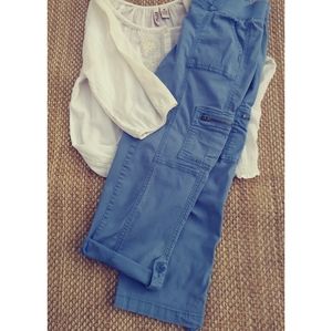 Ann Taylor Loft Cropped Cargo Pants sz 0